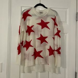 Show Me Your Mumu Ivory and Red Star Sweater